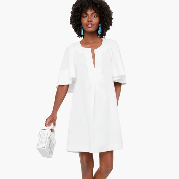 Tuckernuck Dresses & Skirts - Tuckernuck White Finley Flutter Sleeve Dress